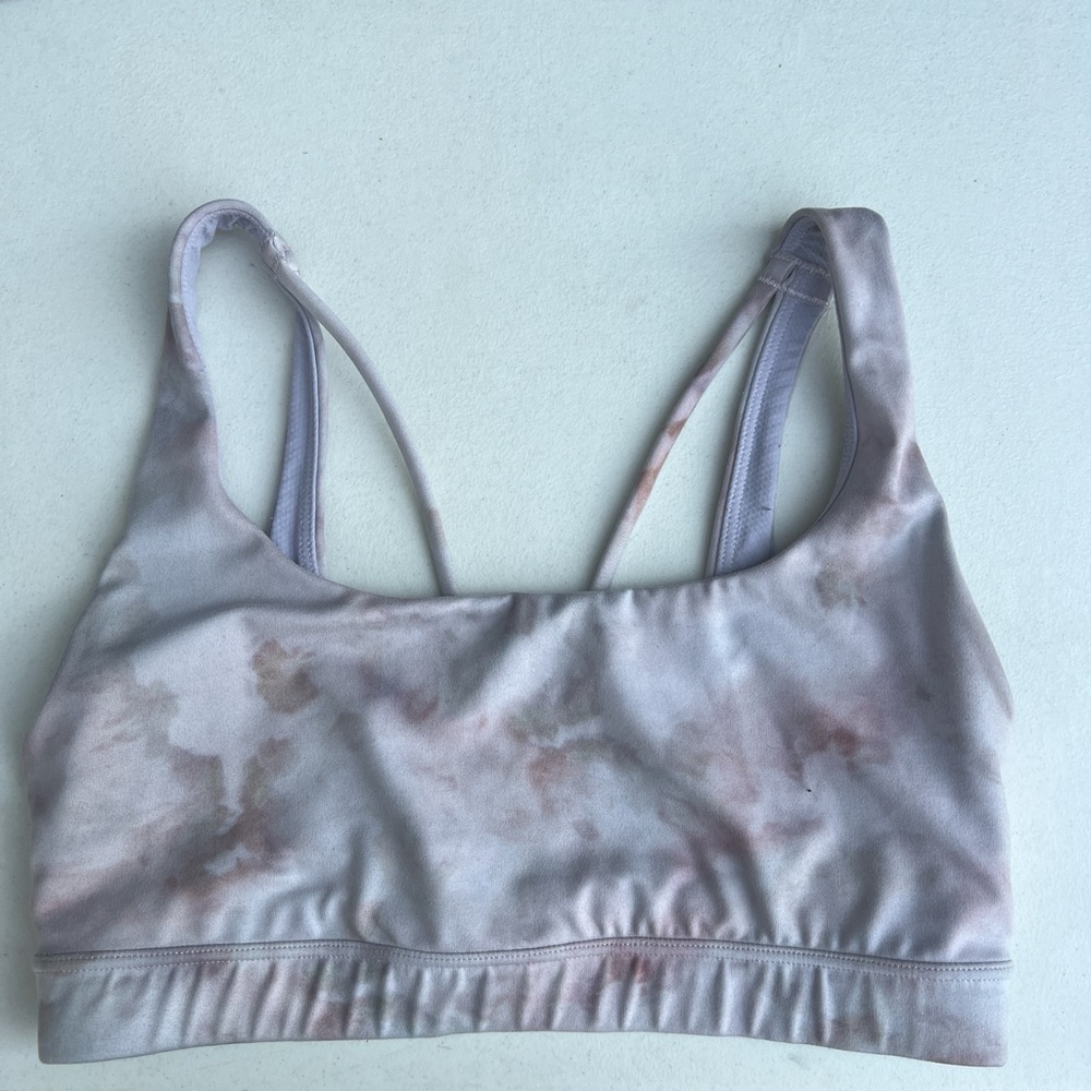 Pink tye dye Athleta sports bra